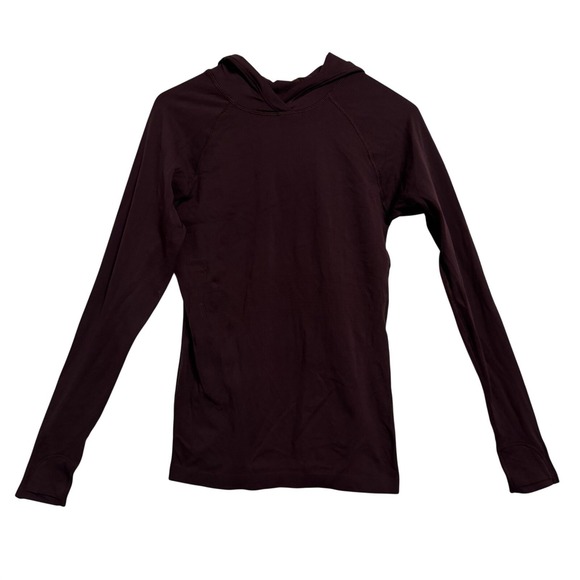 Athleta Tops - Athleta Momentum Hoodie Womens Small Dark Burgundy Plum‎ Long Sleeve Thumbholes